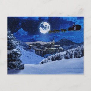 Santa Claus and the North Pole Holiday Postcard