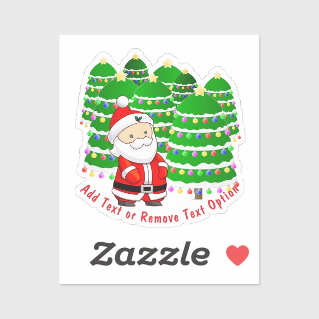 Santa Claus and Trees Christmas (Sheet)