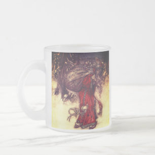 Santa Claus Arthur Rackham  Frosted Glass Coffee Mug