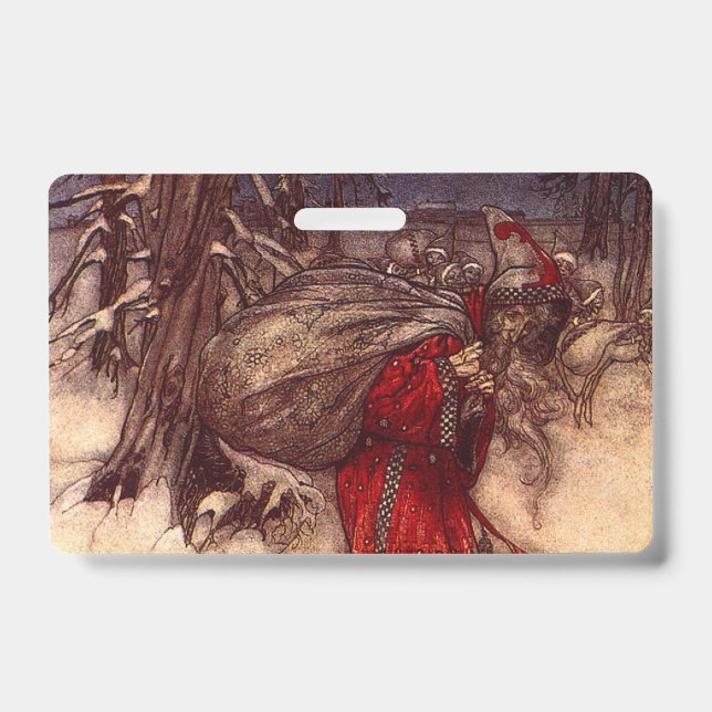 Santa Claus Arthur Rackham  ID Badge (Front)