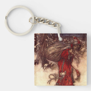 Santa Claus Arthur Rackham  Key Ring