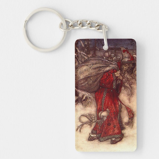 Santa Claus Arthur Rackham  Key Ring (Front)