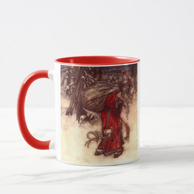 Santa Claus Arthur Rackham  Mug (Left)