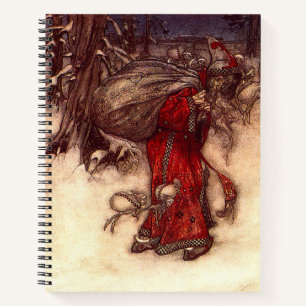 Santa Claus Arthur Rackham  Notebook