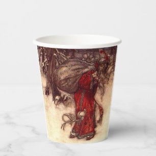 Santa Claus Arthur Rackham Paper Cups