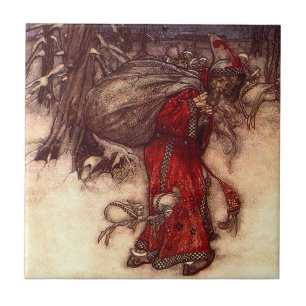 Santa Claus Arthur Rackham  Tile
