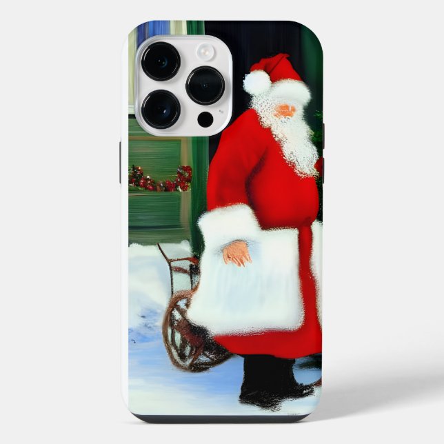 Santa Claus Artwork iPhone 14 Pro Max Case  (Back)