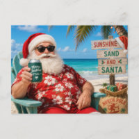 Santa Claus at Beach view Christmas Party