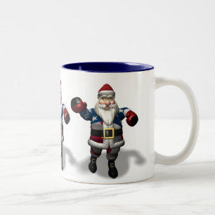 Santa Claus At Boxing Day Two-Tone Coffee Mug