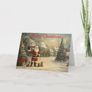 Santa Claus at Christmas Holiday Card