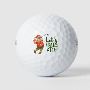 Santa Claus at the beach Christmas in July Summer Golf Balls