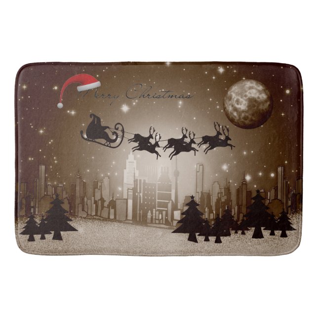Santa Claus at work Bath Mat (Front)