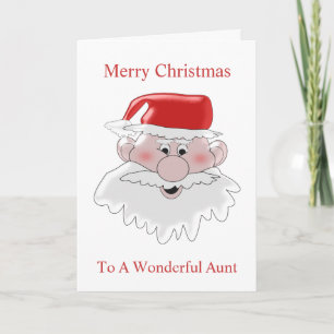 Santa Claus Aunt Christmas Holiday Card