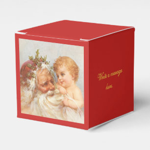 Santa Claus Baby Christmas Party Baby Shower Cube Favour Box