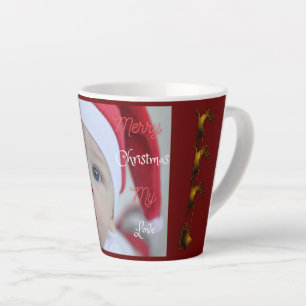 Santa Claus Baby Photo Christmas Latte Mug