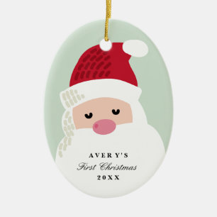 Santa Claus Baby's First Christmas Ceramic Tree Decoration