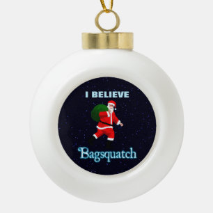 Santa Claus - Bagsquatch Ceramic Ball Christmas Ornament