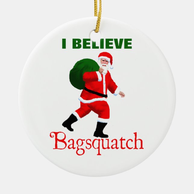 Santa Claus - Bagsquatch Ceramic Tree Decoration (Front)