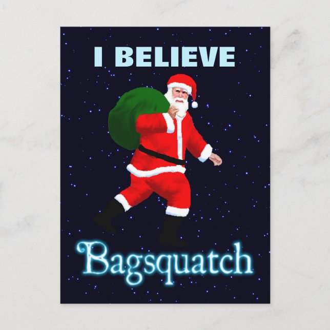 Santa Claus - Bagsquatch Holiday Postcard (Front)