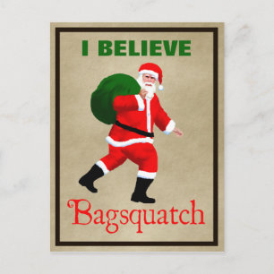Santa Claus - Bagsquatch Holiday Postcard
