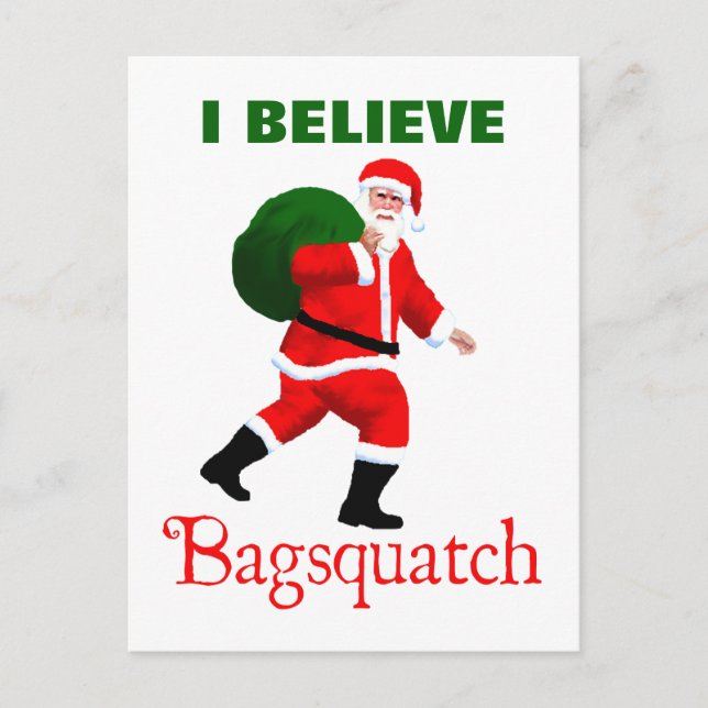 Santa Claus - Bagsquatch Holiday Postcard (Front)