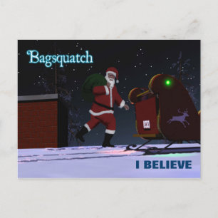 Santa Claus - Bagsquatch Holiday Postcard