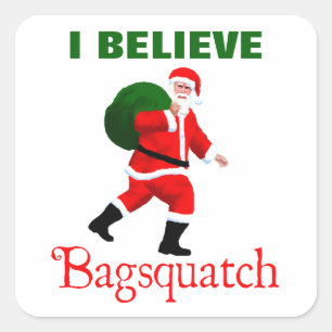 Santa Claus - Bagsquatch Square Sticker