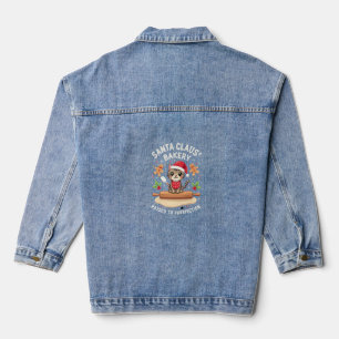Santa Claus Bakery Kneaded To Purrfection Christma Denim Jacket