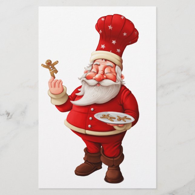 Santa Claus Bakes Gingerbread Men (Front)