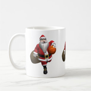 Santa Claus Basketball Player Coffee Mug