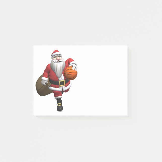 Santa Claus Basketball Player Post-it Notes (Front)