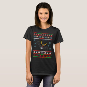 Santa Claus Bat Christmas Ugly Sweater T-Shirt