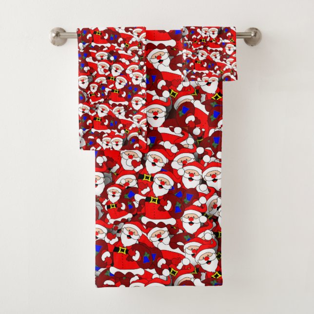 Santa Claus Bath Towel Set (Insitu)