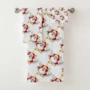 Santa Claus Bath Towel Set