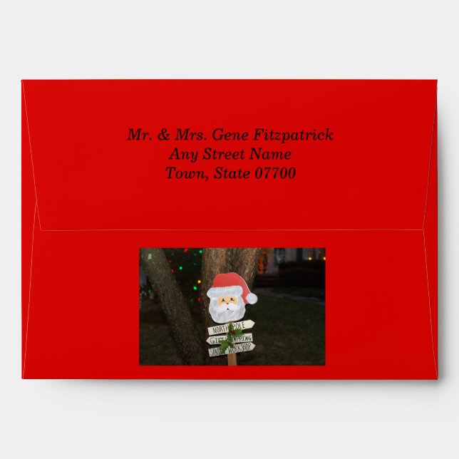 Santa Claus Believe Christmas Envelopes A7 (Back (Top Flap))