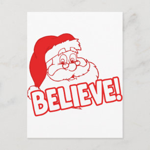 Santa Claus- Believe! Holiday Postcard