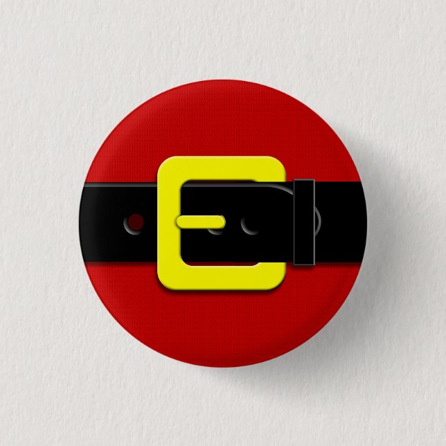 Santa Claus Belt 3 Cm Round Badge (Front)