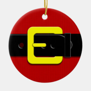 Santa Claus Belt Ceramic Tree Decoration