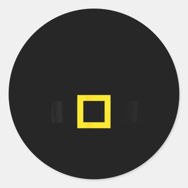 Santa Claus Belt Suit Funny Halloween Christmas Co Classic Round Sticker (Front)