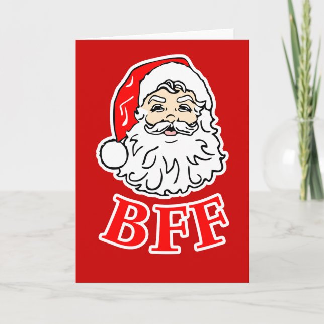 Santa Claus BFF Christmas Card (Front)