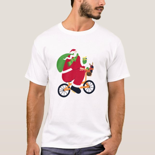 Santa Claus bike  T-Shirt (Front)