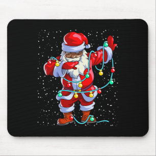Santa Claus Black Christmas Afro African American Mouse Mat