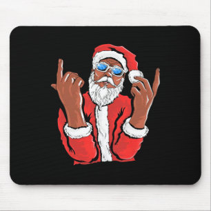 Santa Claus Black Man Christmas Xmas Family Pajama Mouse Mat