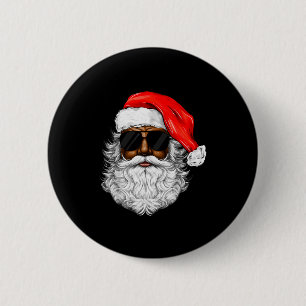 Santa Claus Black Xmas Santa Afro African American 6 Cm Round Badge