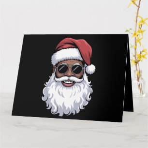 Santa Claus Black Xmas Santa Afro African American Card