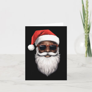 Santa Claus Black Xmas Santa Afro African American Card