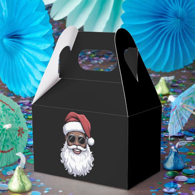 Santa Claus Black Xmas Santa Afro African American Favour Box (Party)
