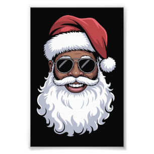 Santa Claus Black Xmas Santa Afro African American Photo Print