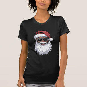 Santa Claus Black Xmas Santa Afro African American T-Shirt
