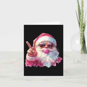Santa Claus Blowing Bubble Gum Nk Sungles Christma Card